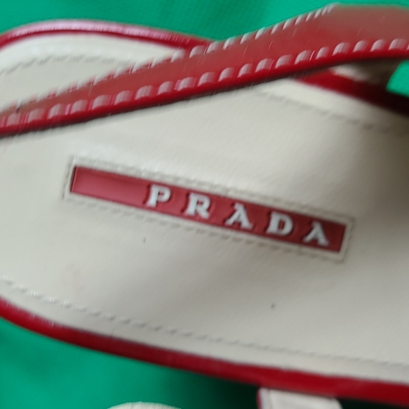 Prada Patent Leather Cork Wedge Sandals 👡 - Picture 7 of 11
